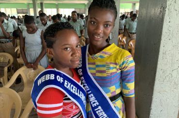 Maiden winners of the Tertiary Support Awards - Juliana Nuerki Annang (left) and Nyemignor Korkor Okai