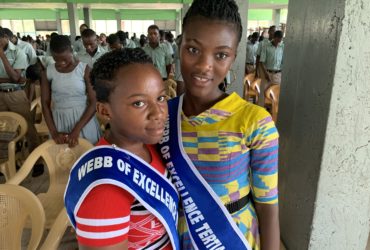 Maiden winners of the Tertiary Support Awards - Juliana Nuerki Annang (left) and Nyemignor Korkor Okai